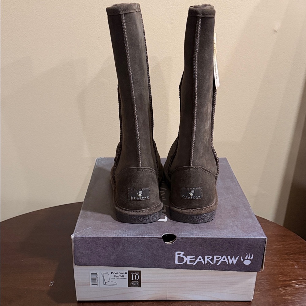 BearPaw Dark Brown Tall Suede Boots